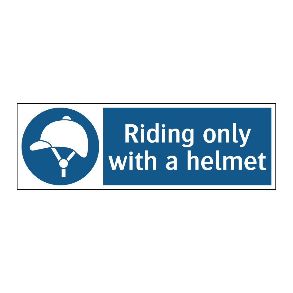 Riding only with a helmet