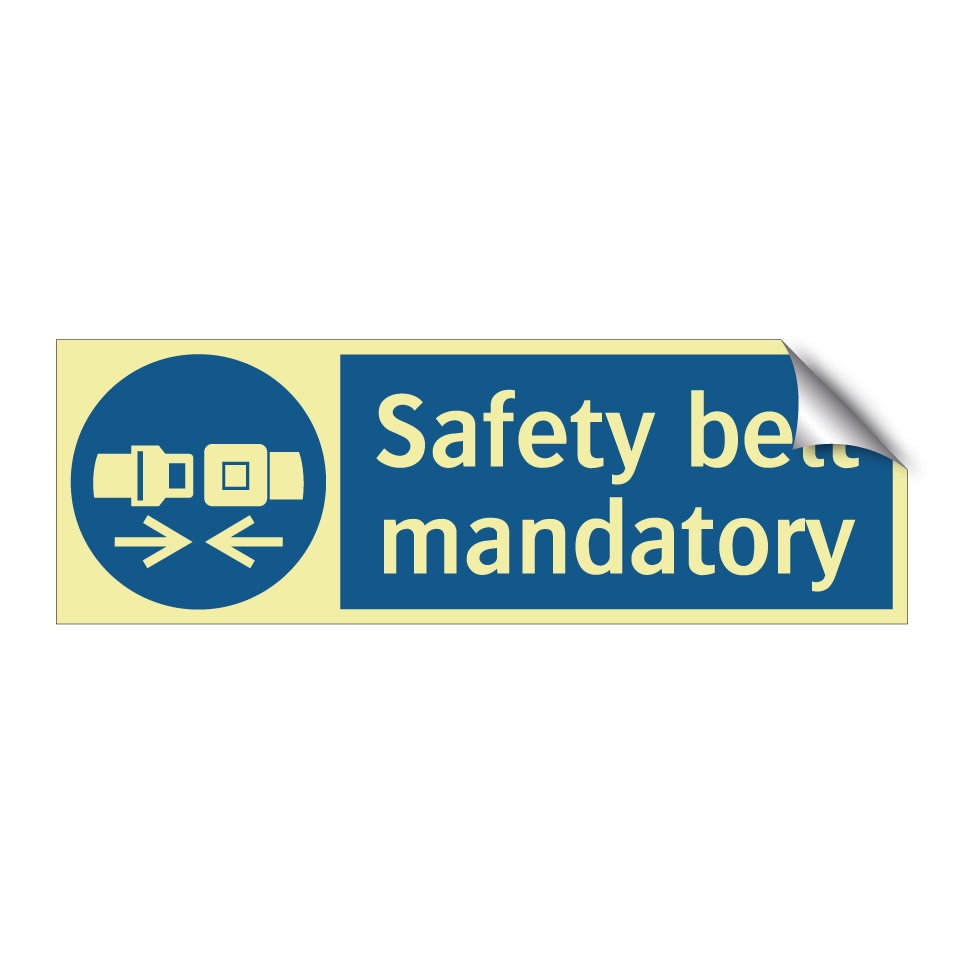 Safety belt mandatory