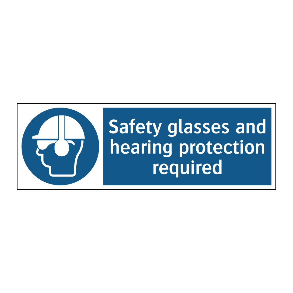Safety glasses and hearing protection required
