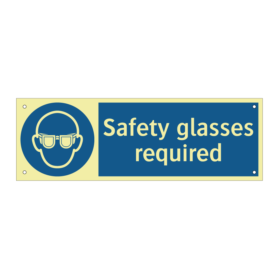 Safety glasses required