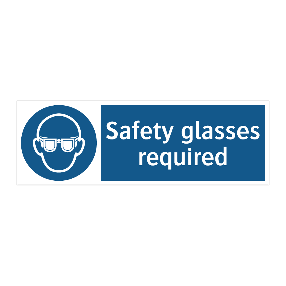 Safety glasses required