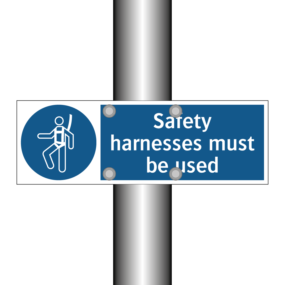 Safety harnesses must be used