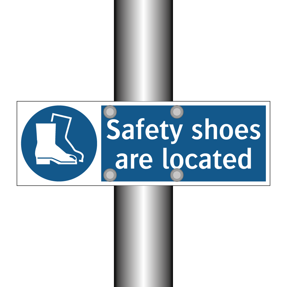 Safety shoes are located
