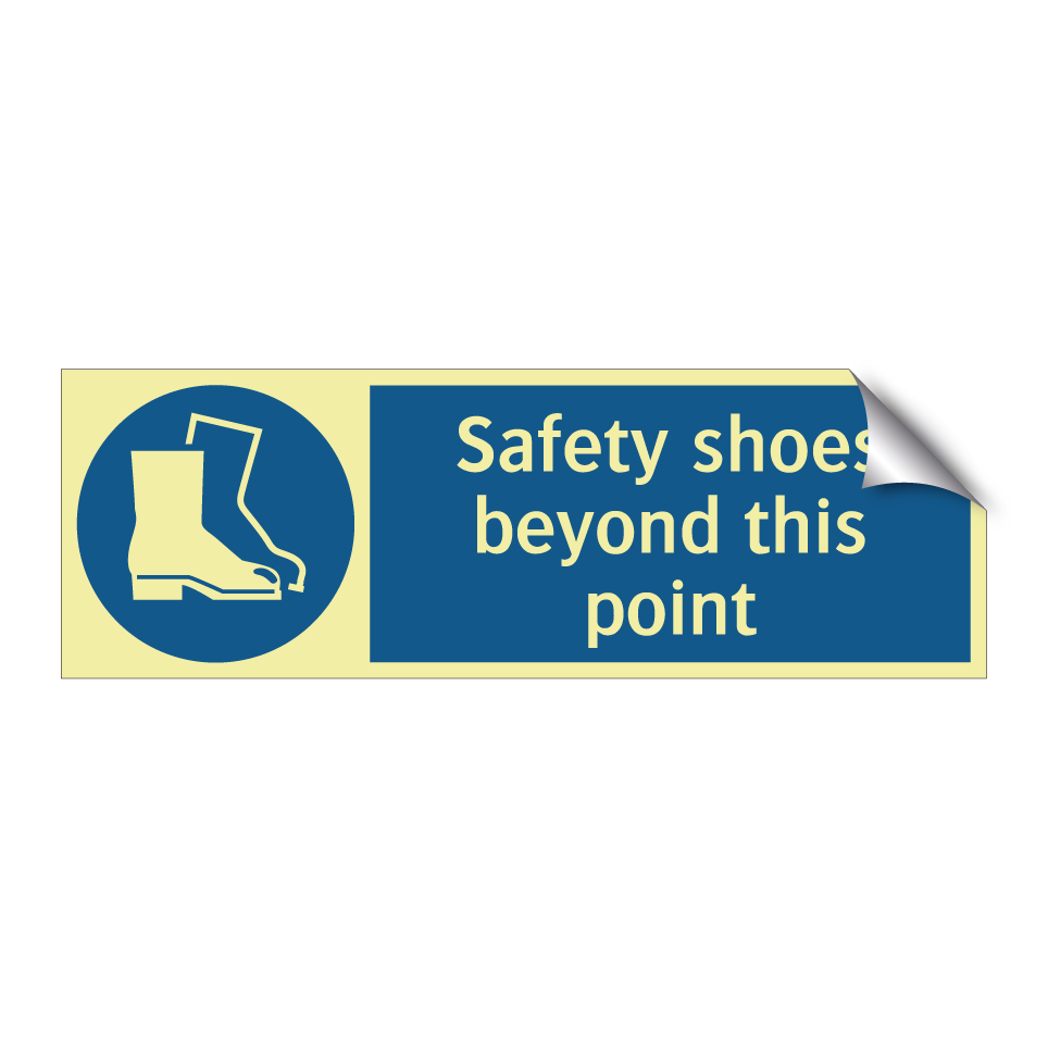 Safety shoes beyond this point