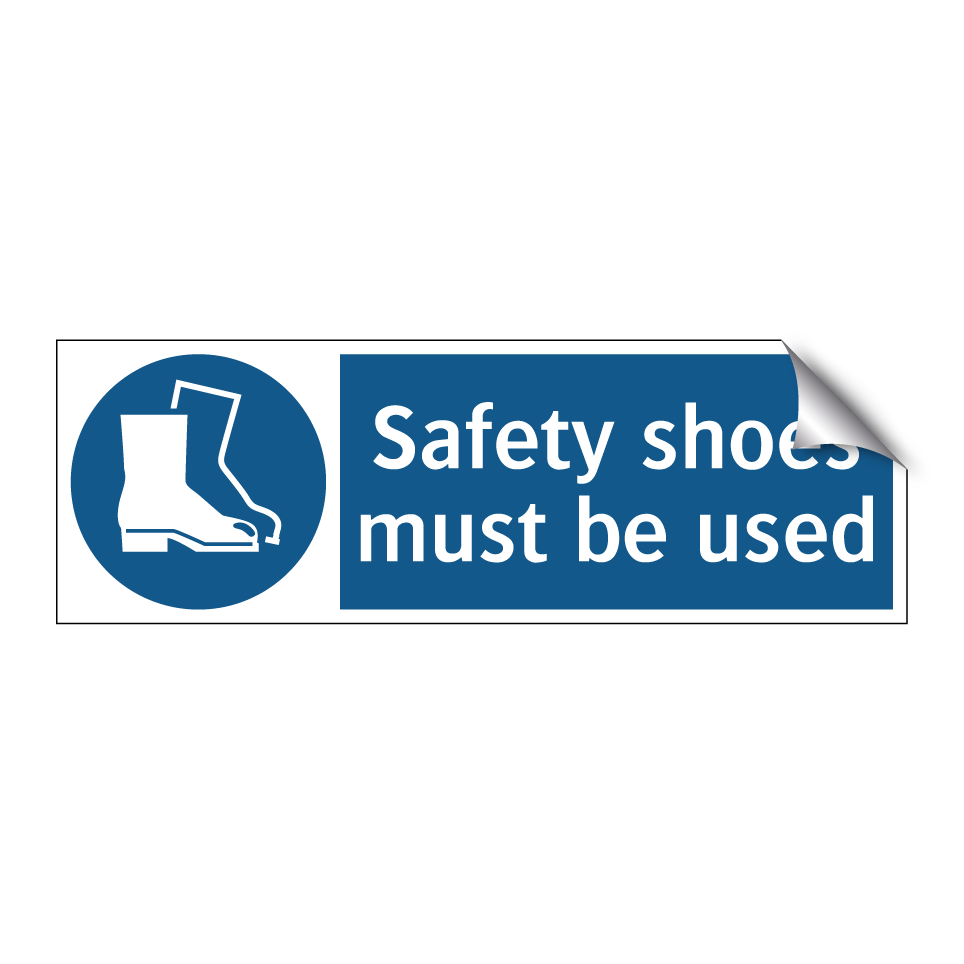 Safety shoes must be used