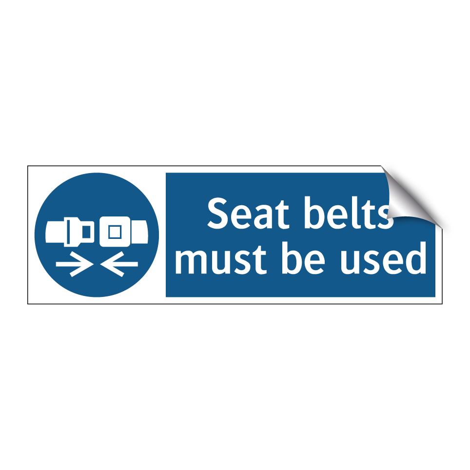 Seat belts must be used