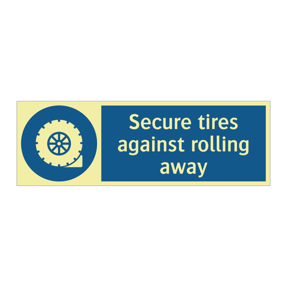 Secure tires against rolling away