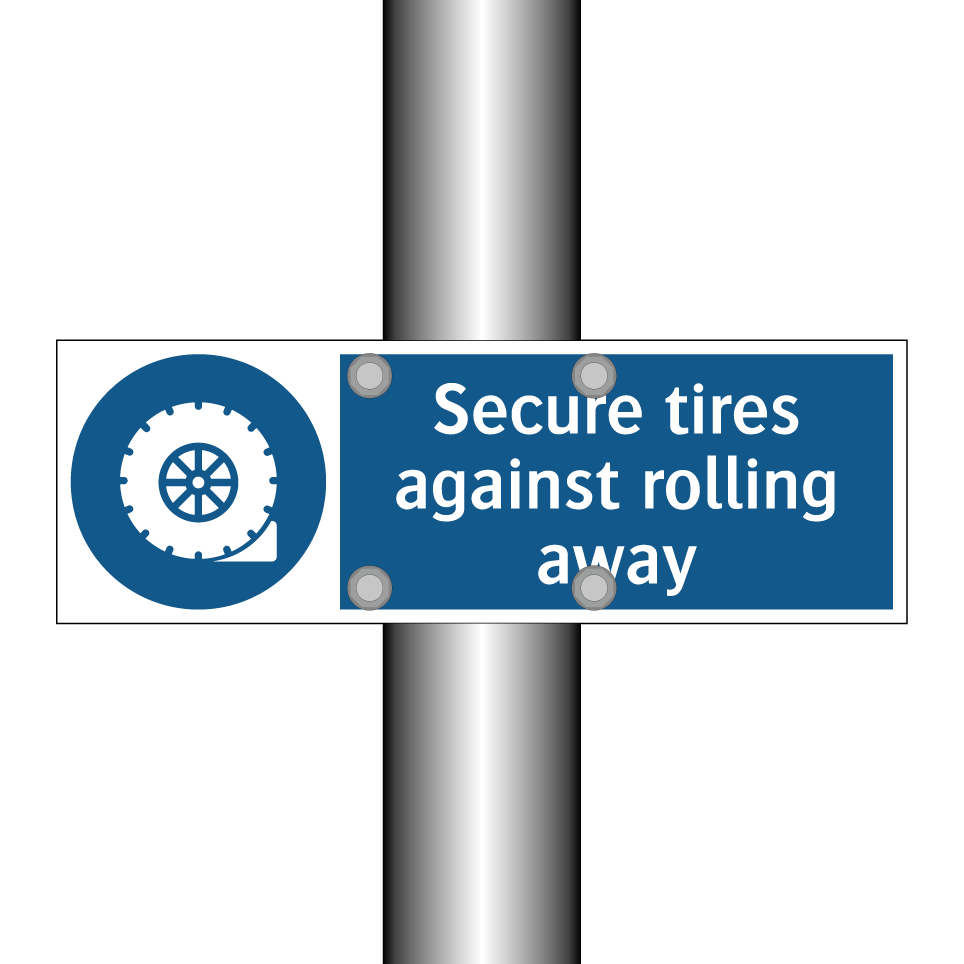 Secure tires against rolling away