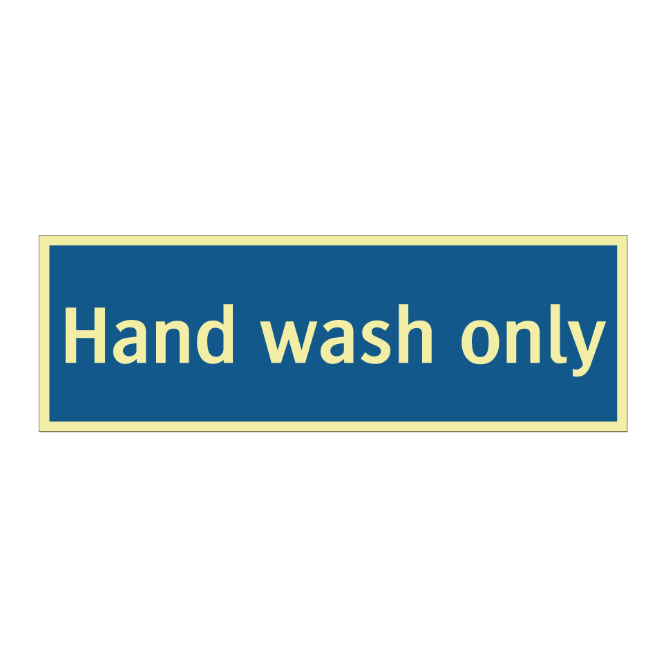 Hand wash only