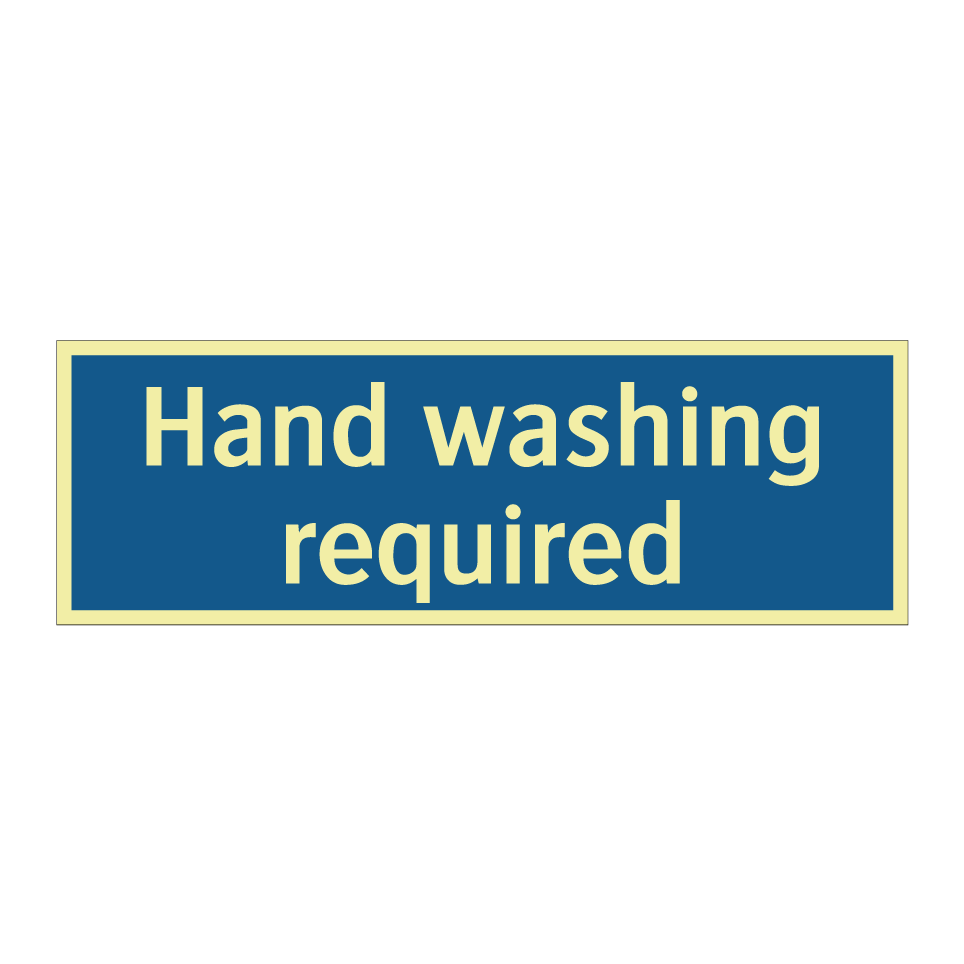 Hand washing required