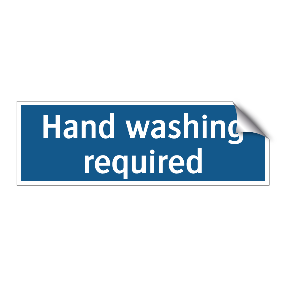 Hand washing required