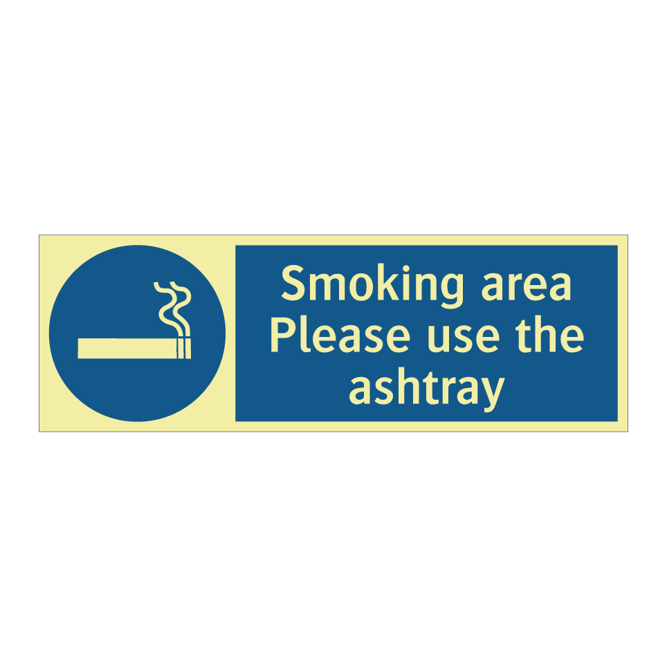 Smoking area Please use the ashtray