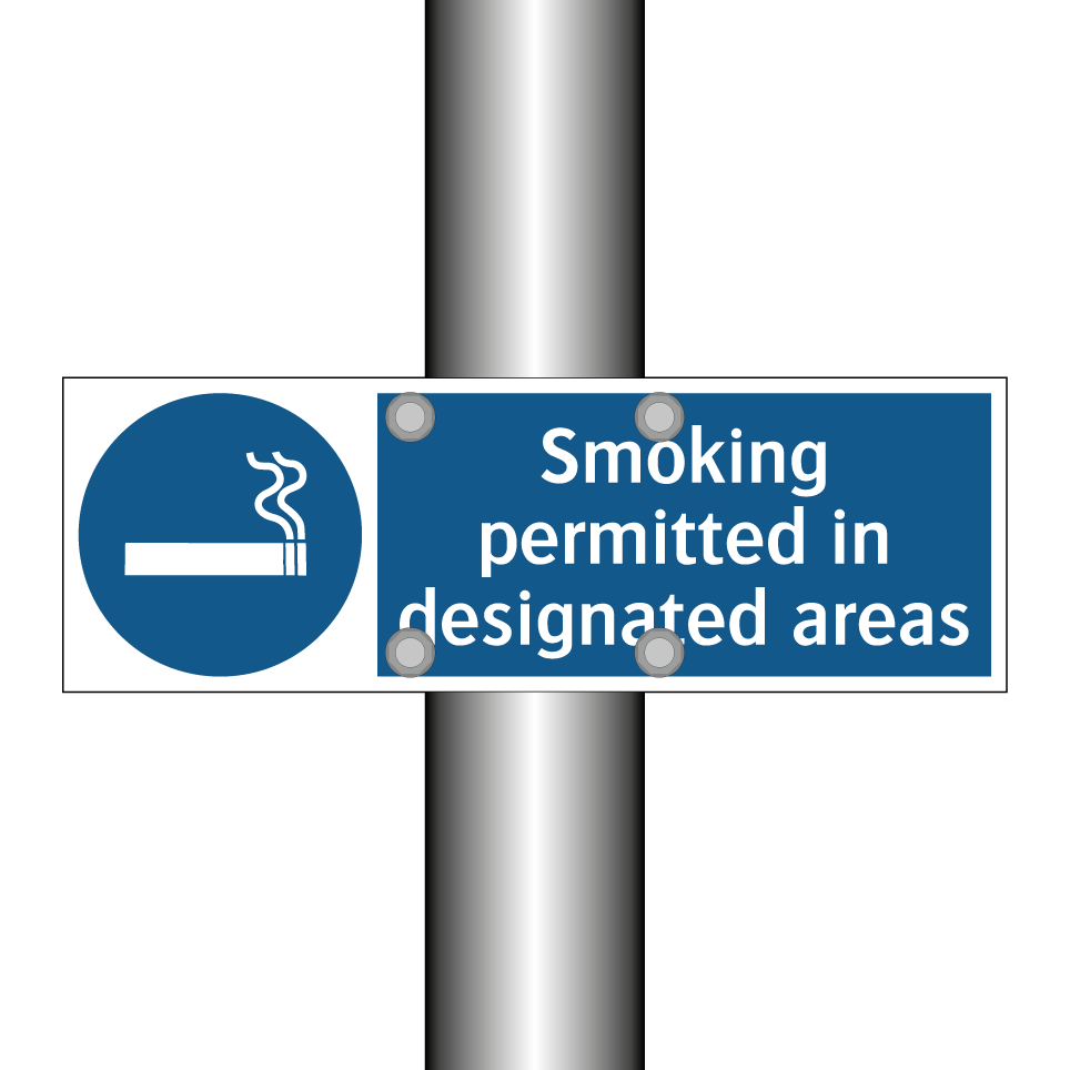Smoking permitted in designated areas