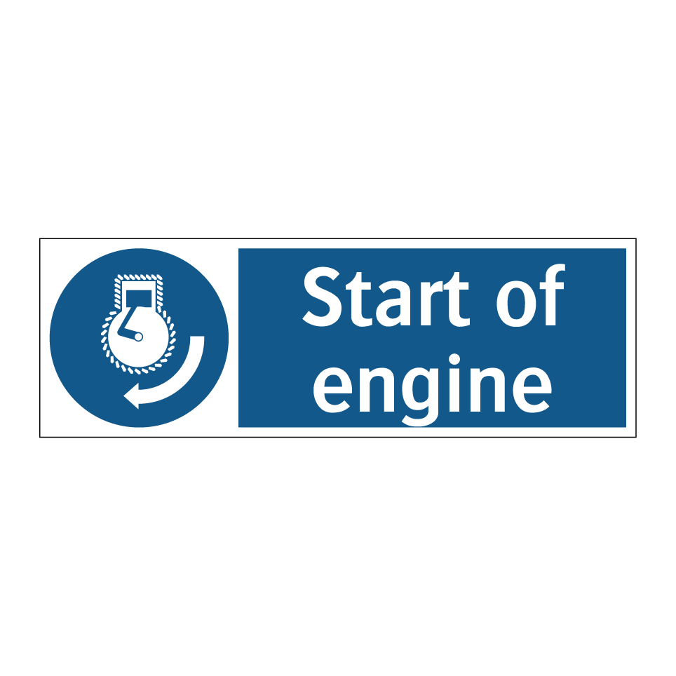 Start of engine