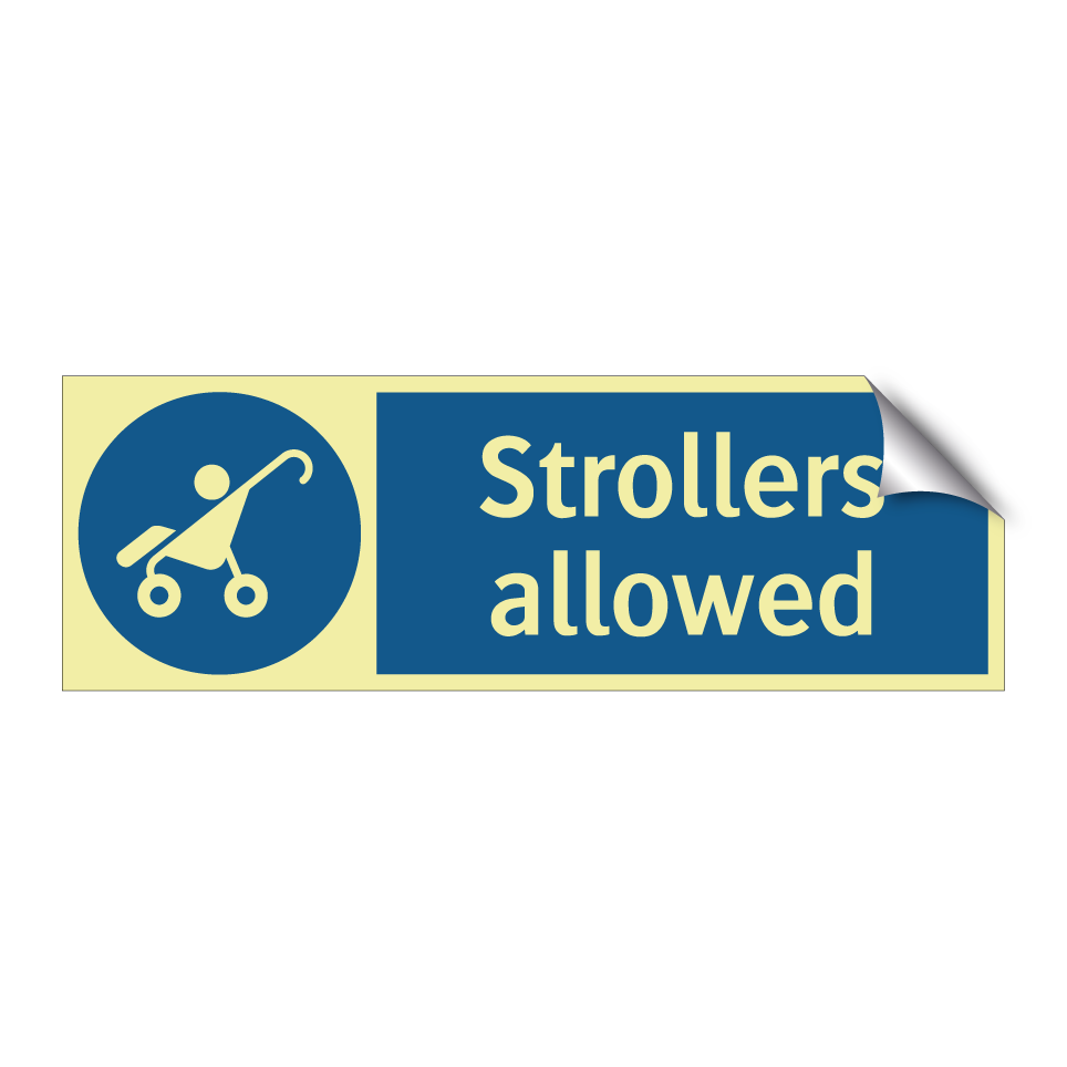 Strollers allowed