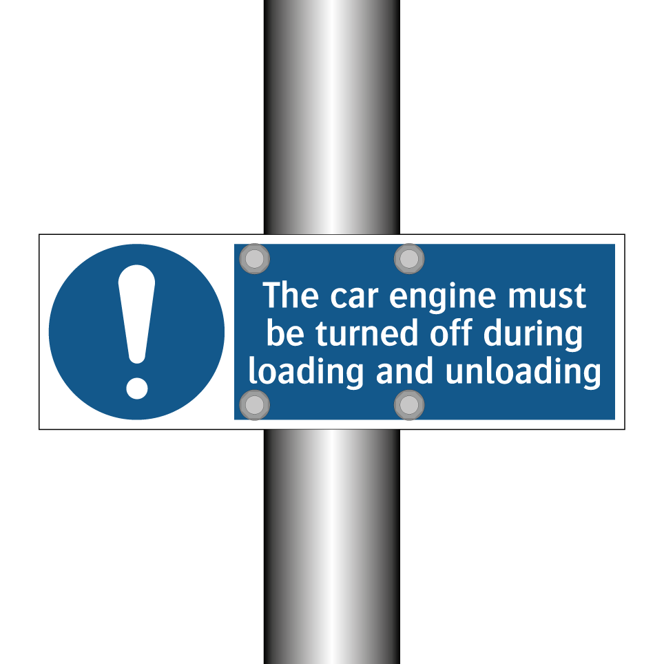 The car engine must be turned off during loading and unloading