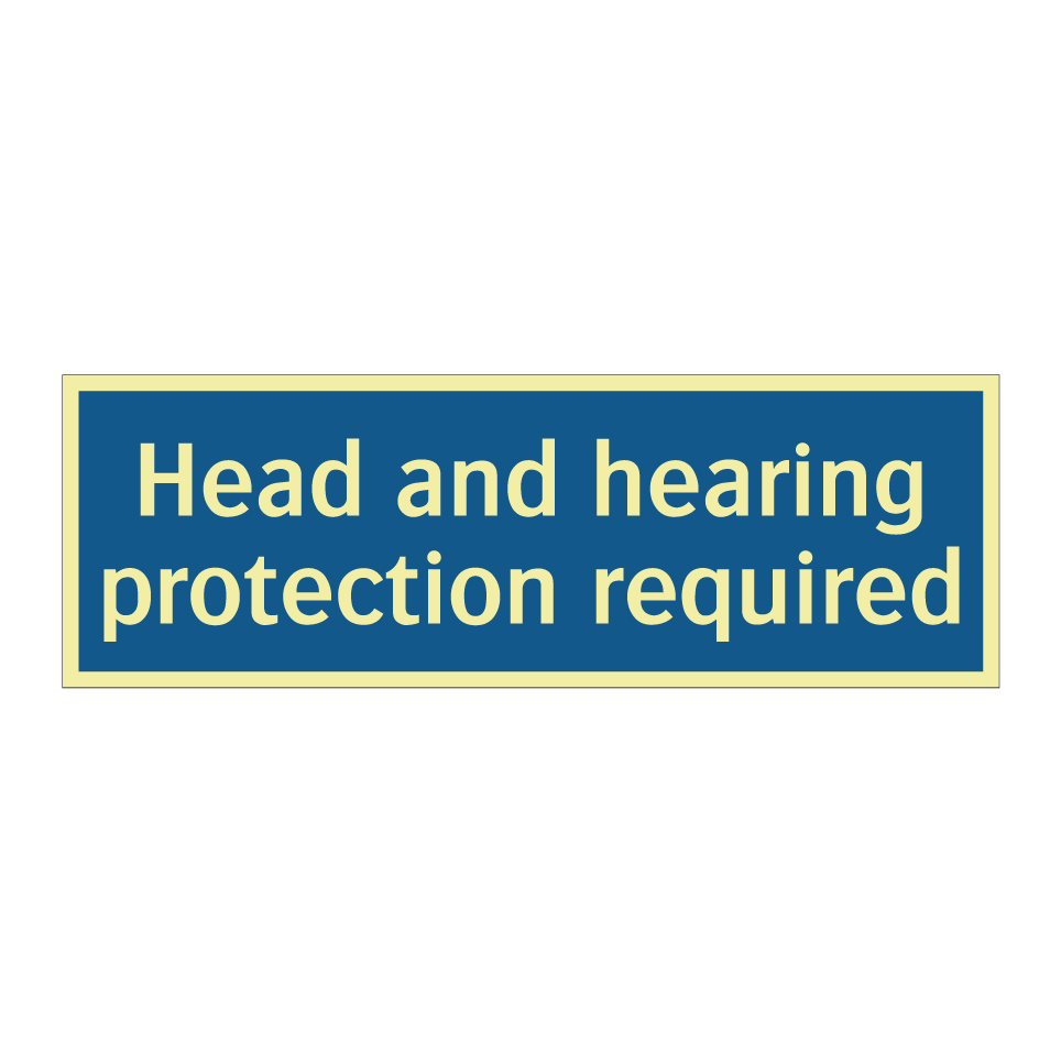 Head and hearing protection required