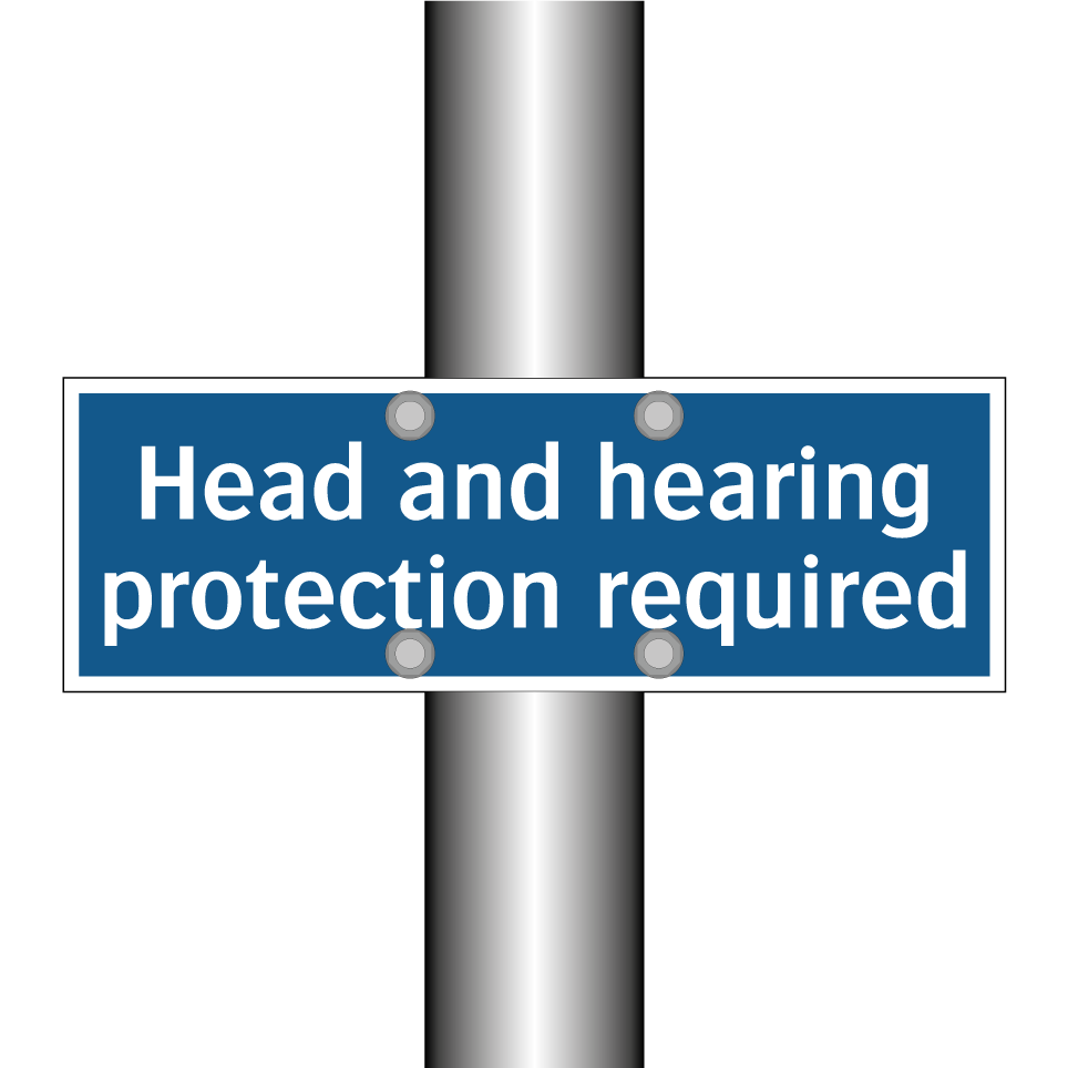 Head and hearing protection required