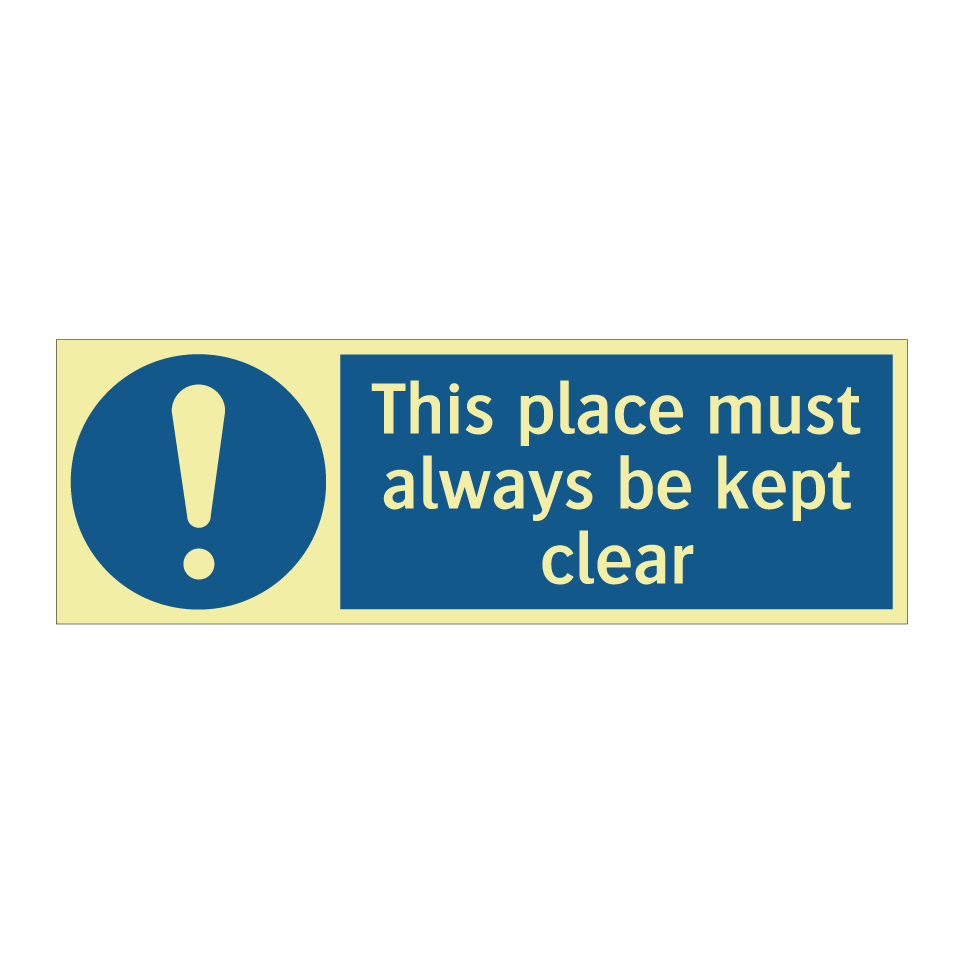 This place must always be kept clear