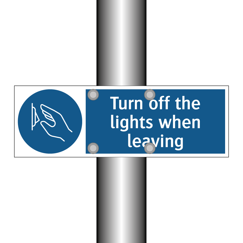 Turn off the lights when leaving
