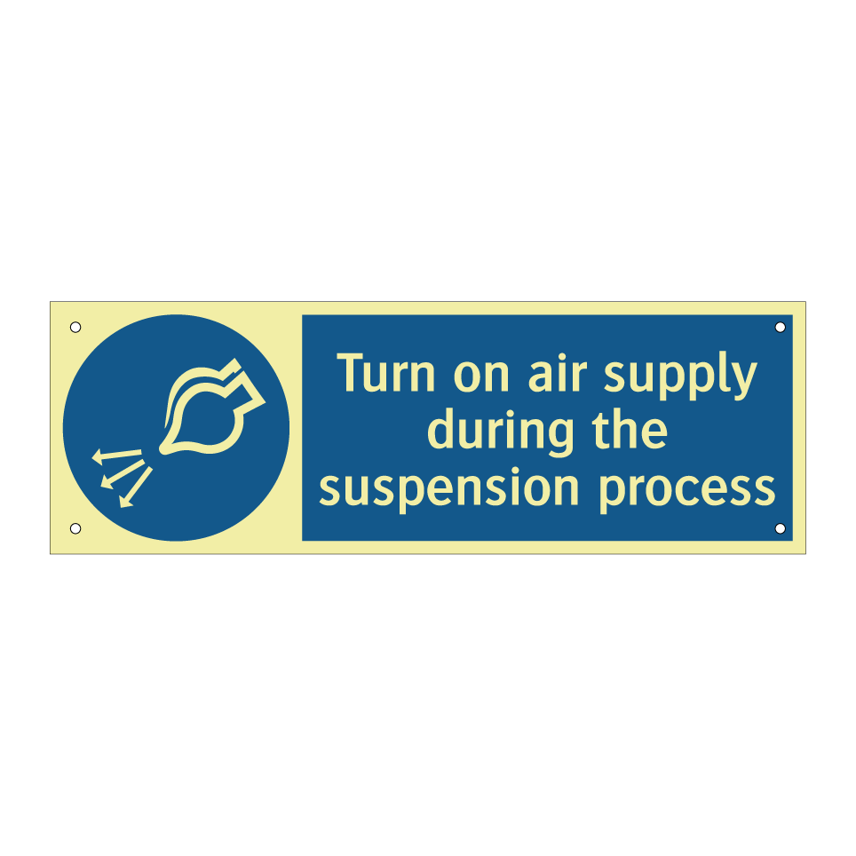 Turn on air supply during the suspension process