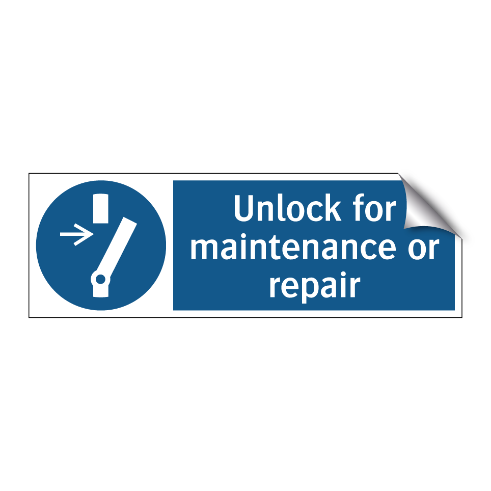Unlock for maintenance or repair