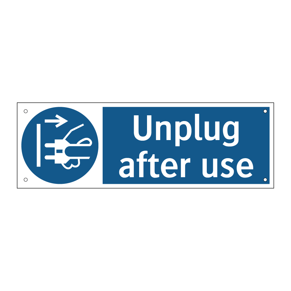 Unplug after use