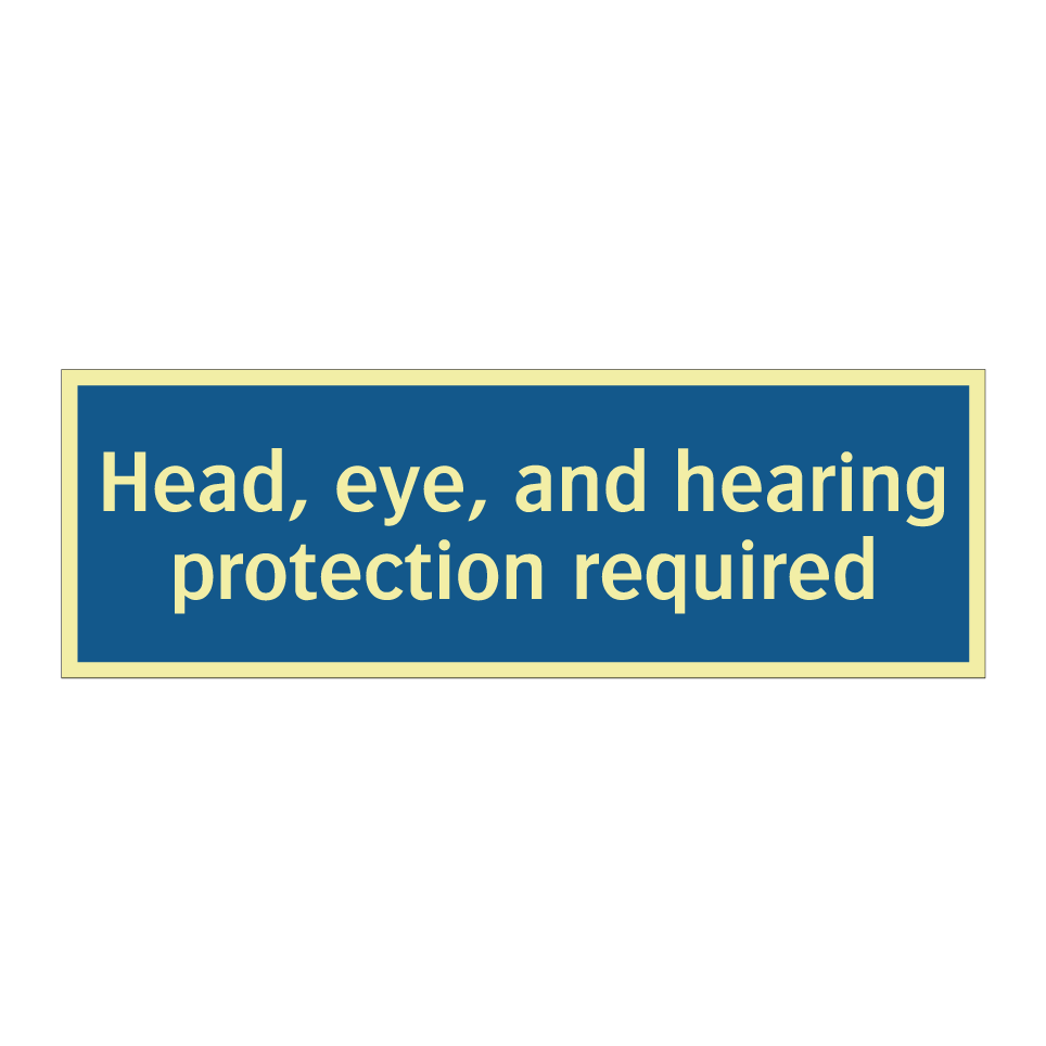 Head, eye, and hearing protection required