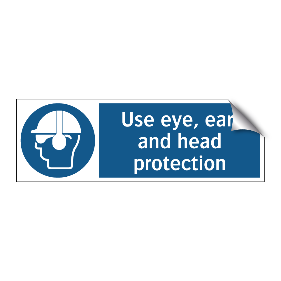 Use eye, ear, and head protection