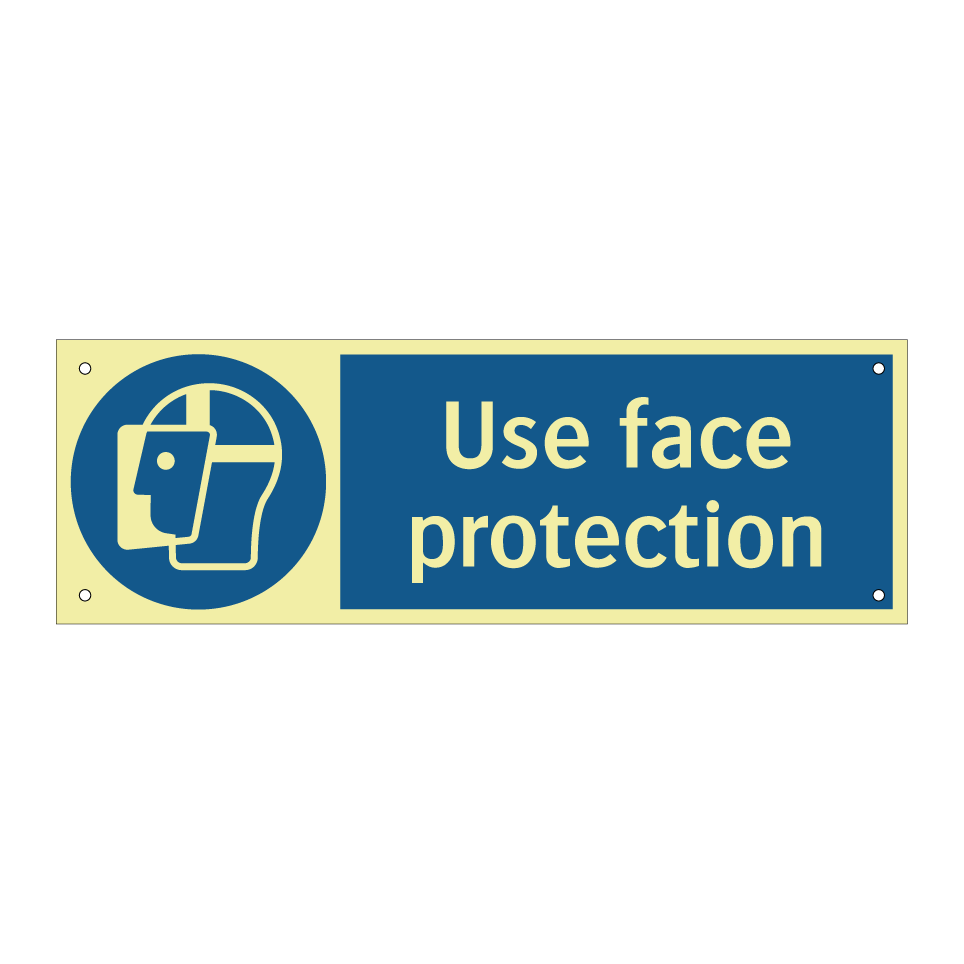 Use face protection