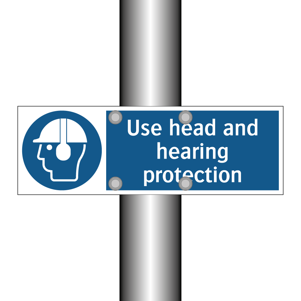 Use head and hearing protection