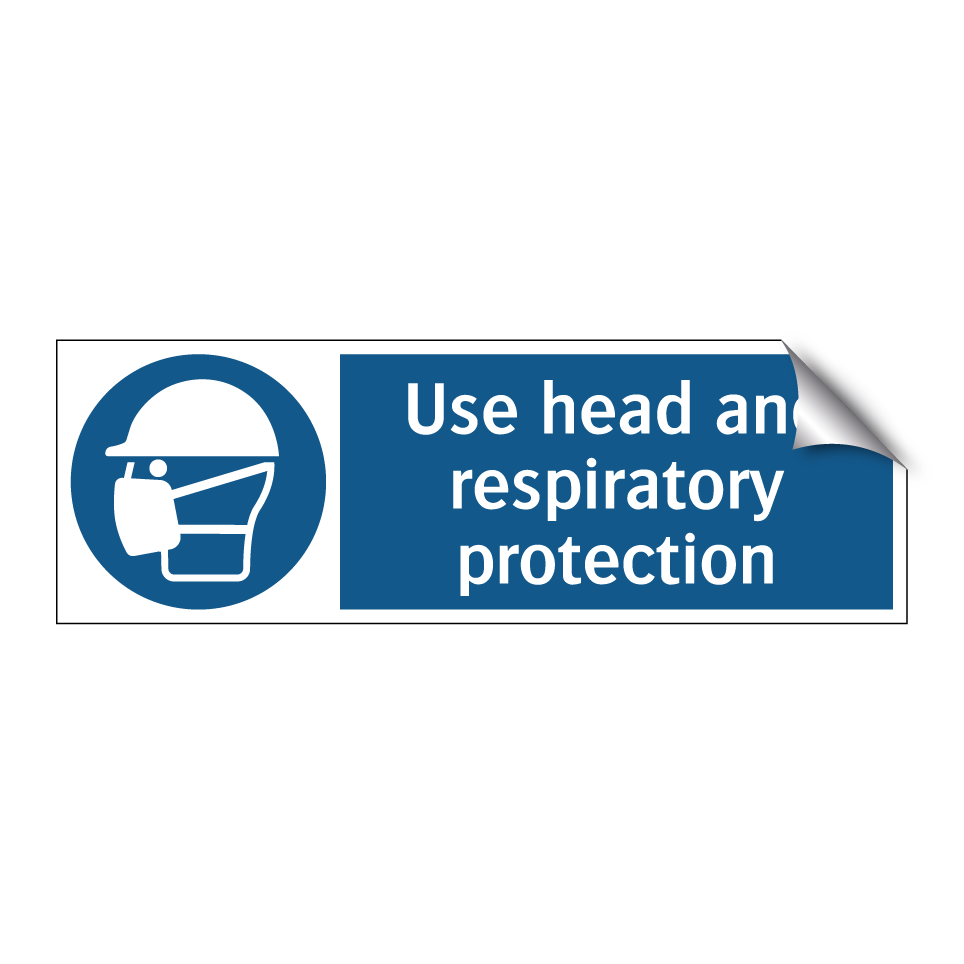 Use head and respiratory protection