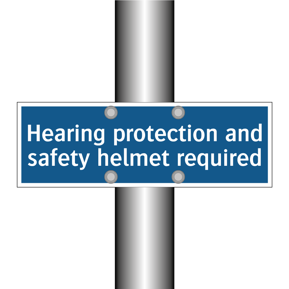 Hearing protection and safety helmet required