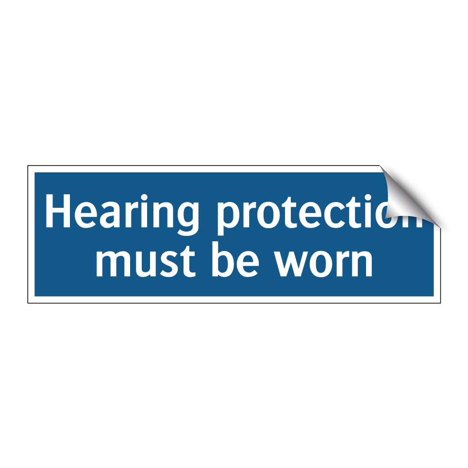 Hearing protection must be worn