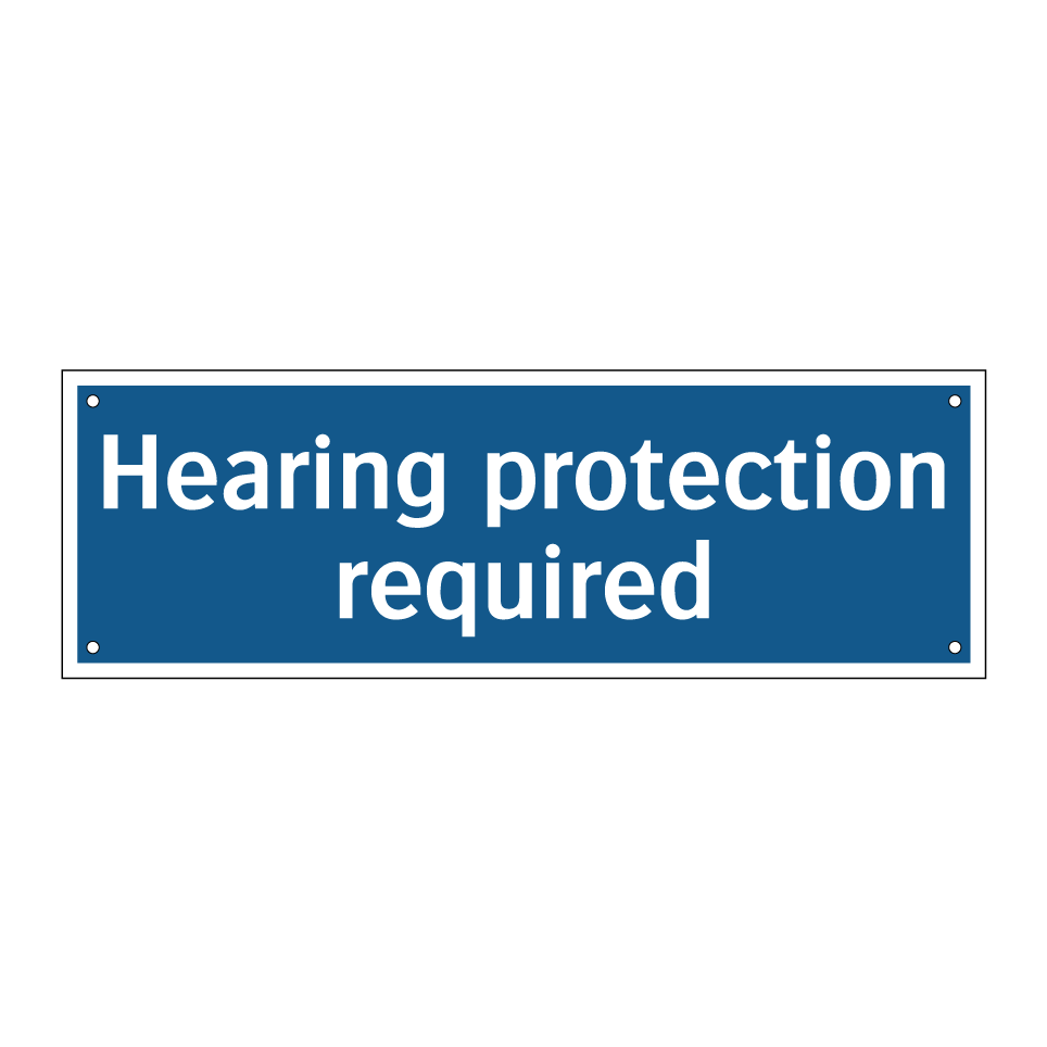 Hearing protection required
