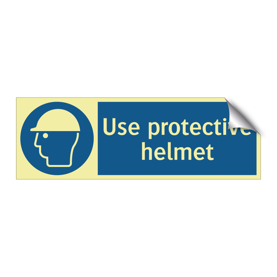 Use protective helmet