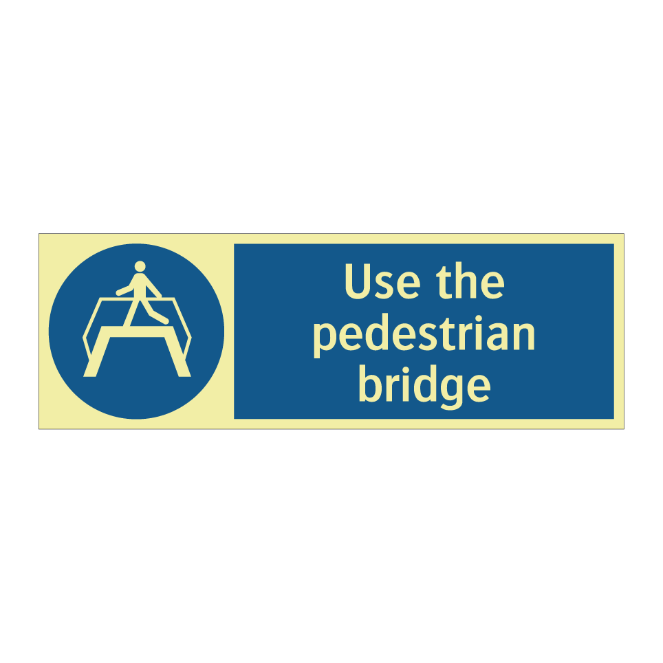 Use the pedestrian bridge