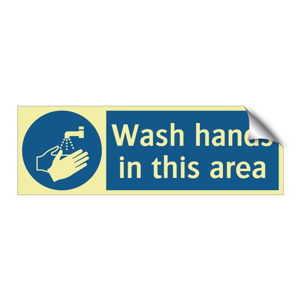 Wash hands in this area