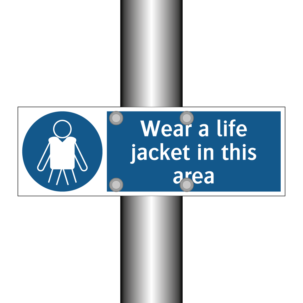 Wear a life jacket in this area