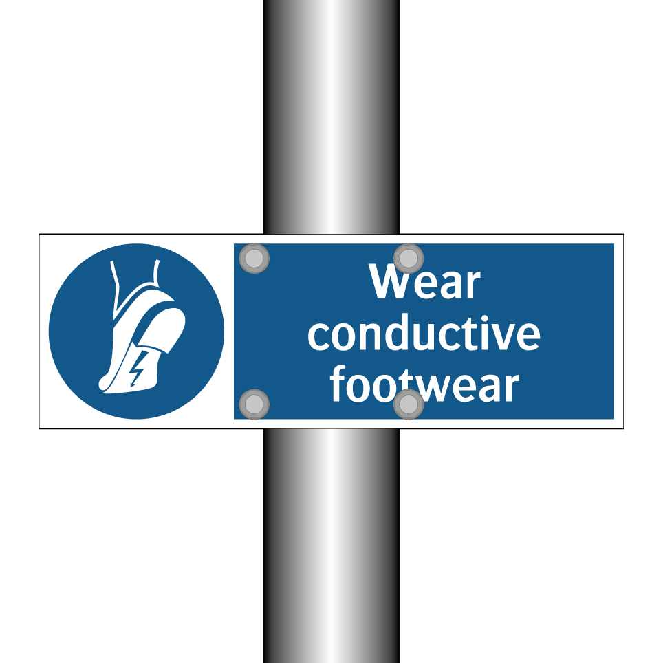 Wear conductive footwear