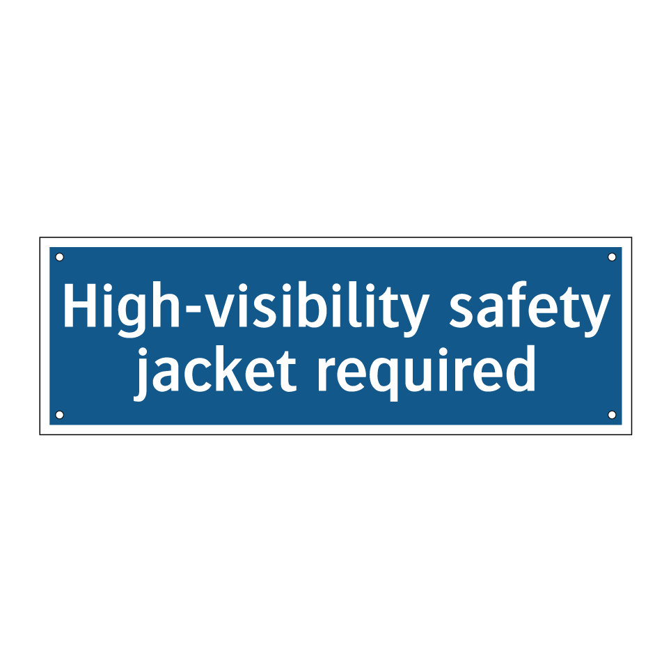 High-visibility safety jacket required