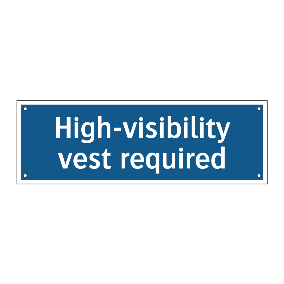 High-visibility vest required