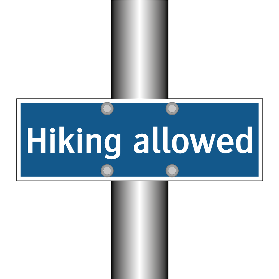 Hiking allowed