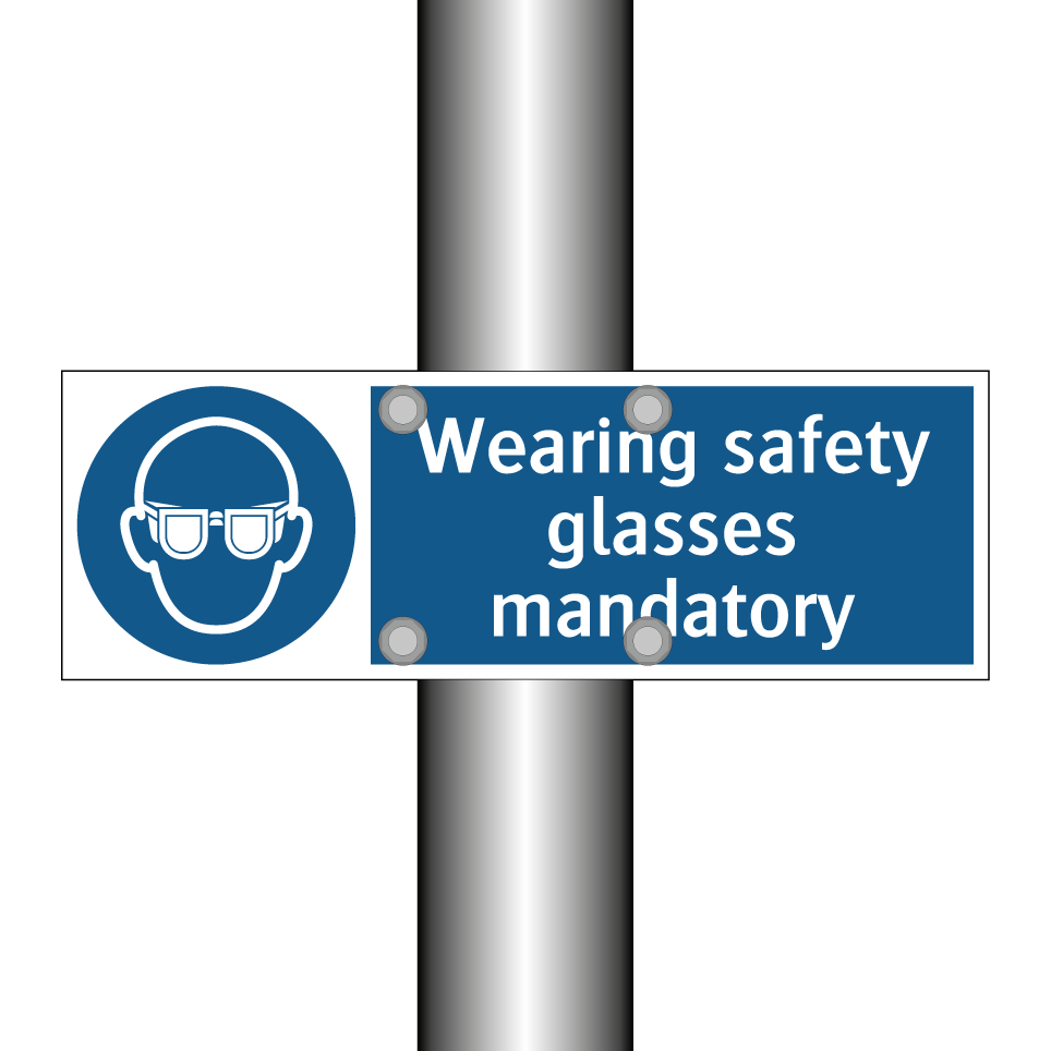 Wearing safety glasses mandatory