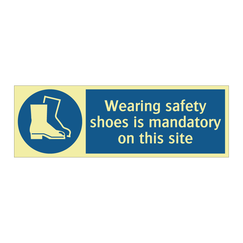 Wearing safety shoes is mandatory on this site