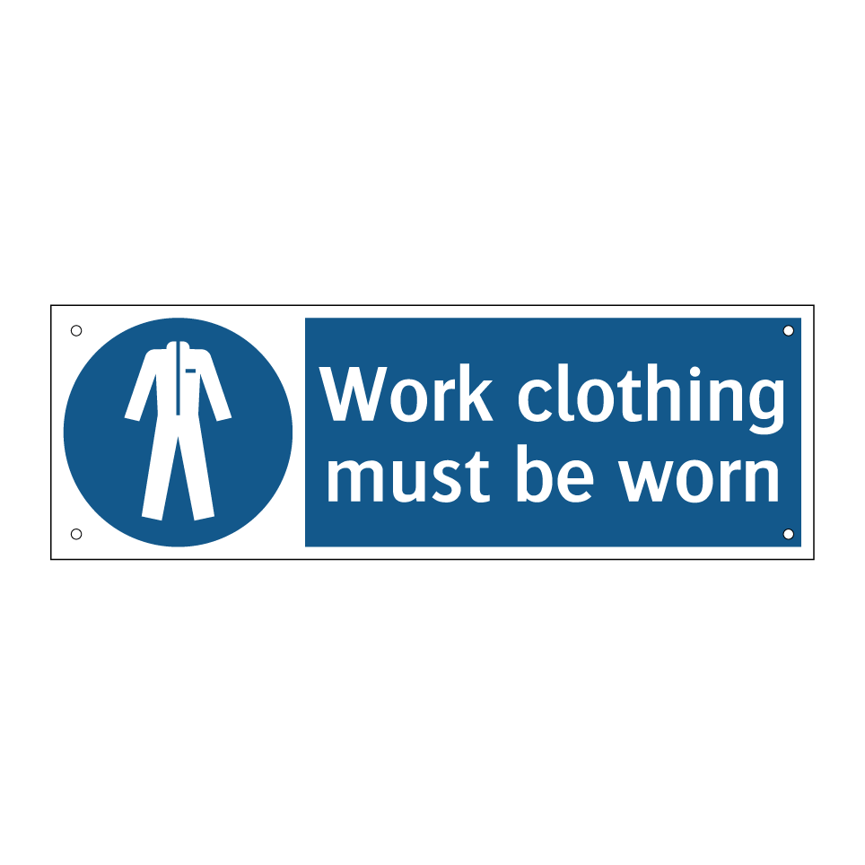 Work clothing must be worn