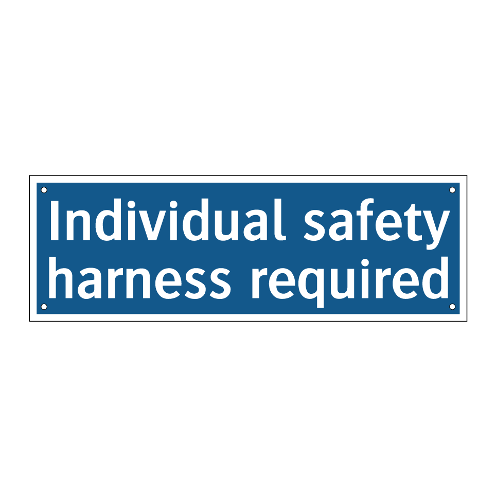 Individual safety harness required