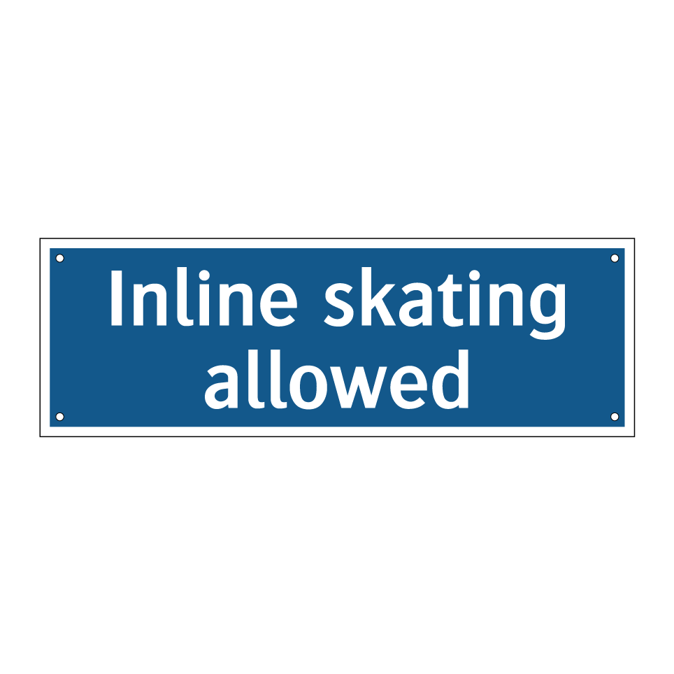 Inline skating allowed