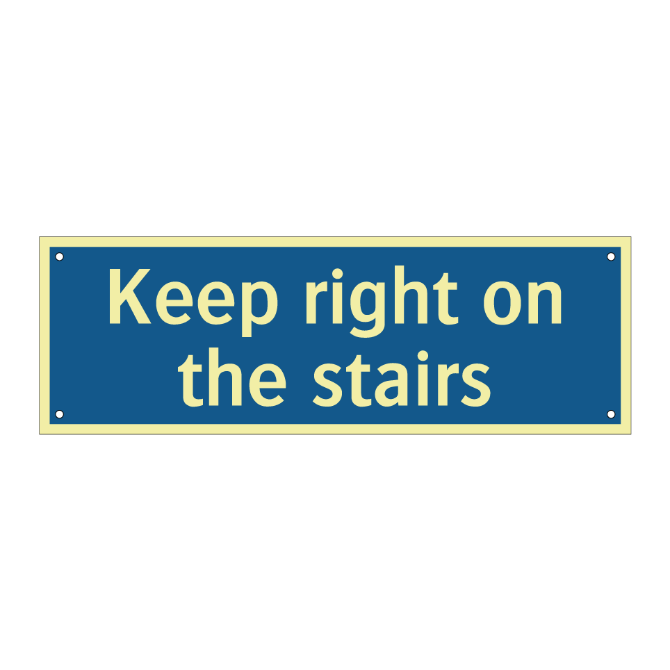 Keep right on the stairs