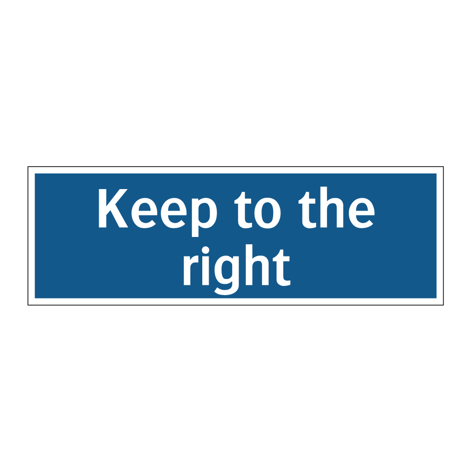 Keep to the right